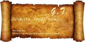 Grubits Terézia névjegykártya