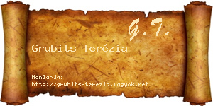 Grubits Terézia névjegykártya